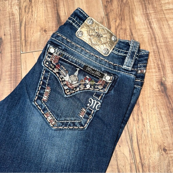 NWOT Girl Miss Me Skinny Jeans Flap Pocket with Bling & Sparkle Size: 16 Girls - Picture 2 of 6